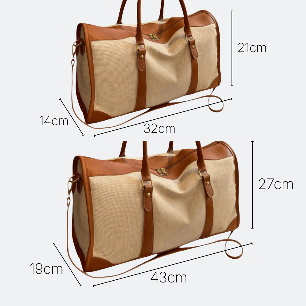 Sac à Main de Voyage Bandoulière sur l'Épaule Beige & Noir - | AïtaVia