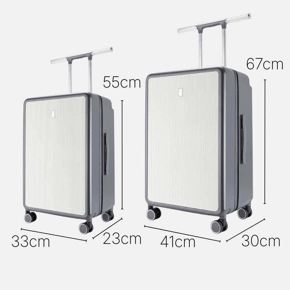 Valise avec Large Poignée Télescopique Beige Rosé - | AïtaVia