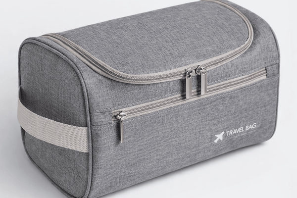 Grande trousse de toilette de voyage gris pierre