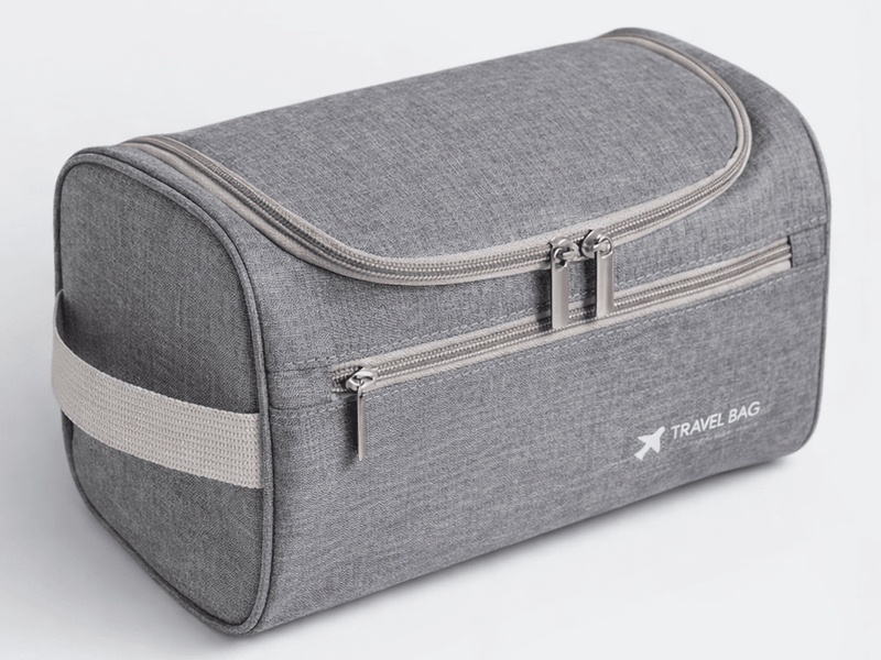 Grande trousse de toilette de voyage gris pierre