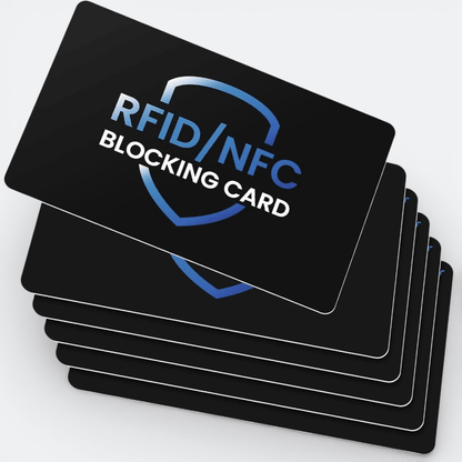 6 Cartes Anti RFID NFC Noir Charbon - | AïtaVia