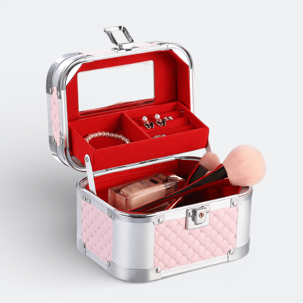 Boîte à Bijoux Voyage Cosmétique Rouge Brique - | AïtaVia