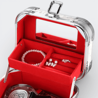 Boîte à Bijoux Voyage Cosmétique Rouge Brique - | AïtaVia