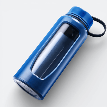 Bouteille en Verre Gourde Bleu Cobalt - | AïtaVia