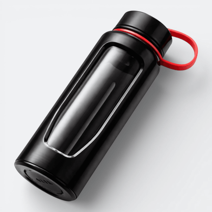 Bouteille en Verre Gourde Noir Charbon - | AïtaVia