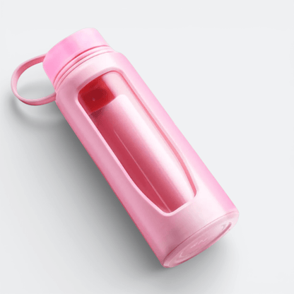 Bouteille en Verre Gourde Rose Bonbon - | AïtaVia