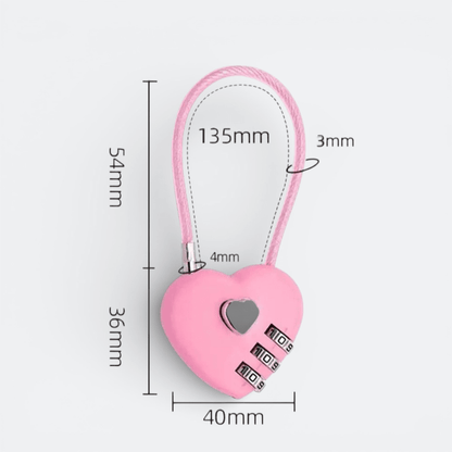 Cadenas Valise 3 Chiffres Rose Pastel - | AïtaVia