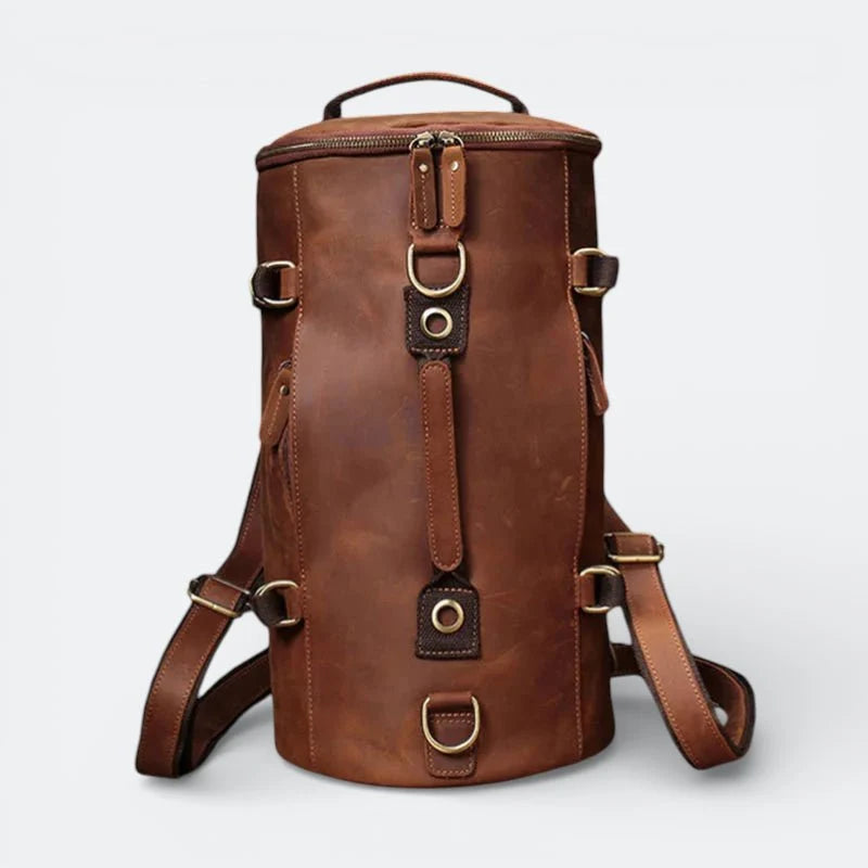 Grand Sac à Dos Cuir Homme Brun Acajou - | AïtaVia