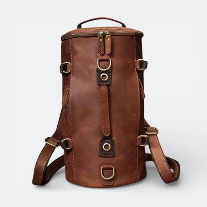 Grand Sac à Dos Cuir Homme Brun Acajou - | AïtaVia
