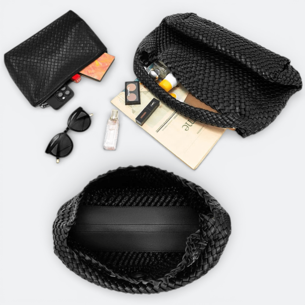 Grand Sac à Main Femme Cuir Souple Argent Fumé - | AïtaVia