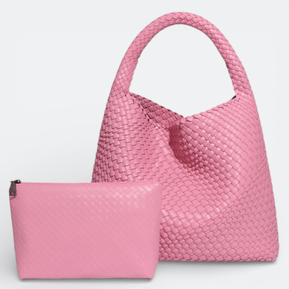 Grand Sac à Main Femme Cuir Souple Rose Saumon - | AïtaVia