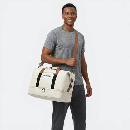 Grand Sac de Sport Homme Gris Clair - | AïtaVia