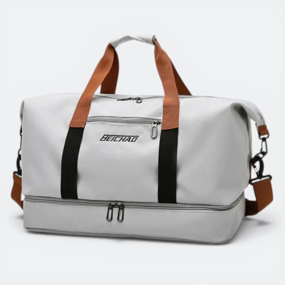 Grand Sac de Sport Homme Gris Clair - | AïtaVia