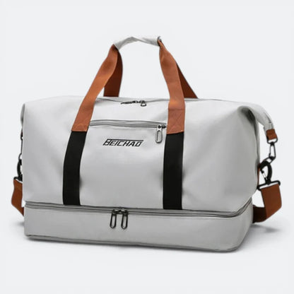 Grand Sac de Sport Homme Gris Clair - | AïtaVia