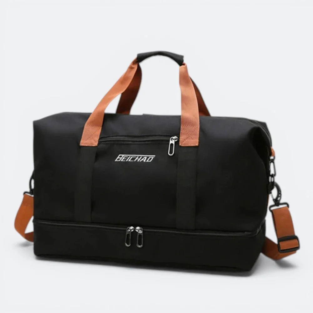 Grand Sac de Sport Homme Noir Charbon - | AïtaVia