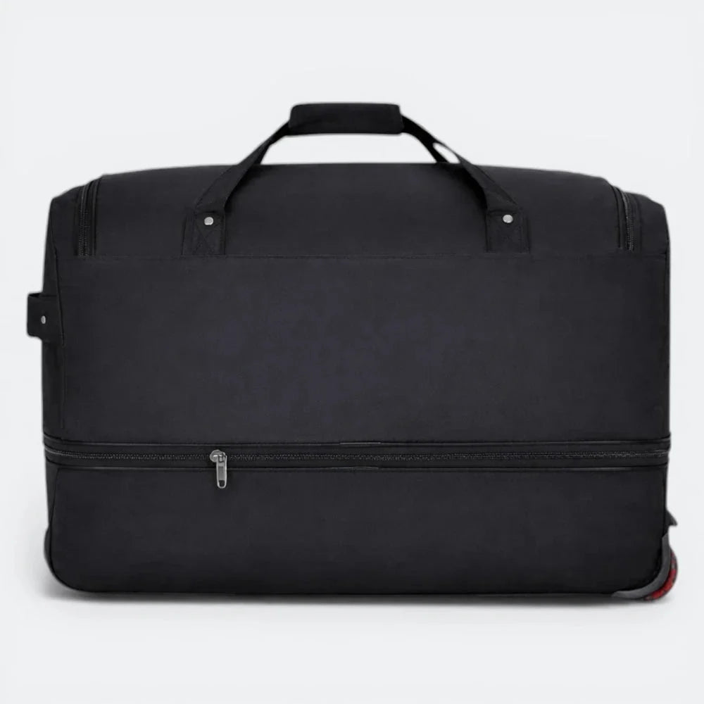 Grand Sac de Voyage a Roulette Brun Patiné - | AïtaVia