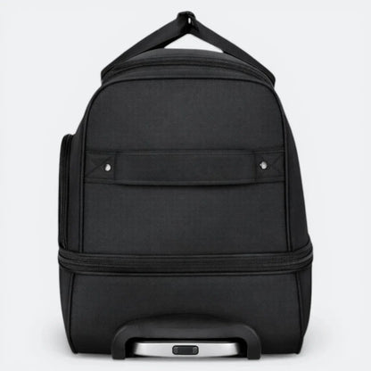 Grand Sac de Voyage a Roulette Brun Patiné - | AïtaVia