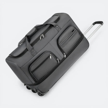 Grand Sac de Voyage a Roulette Gris Taupe - | AïtaVia