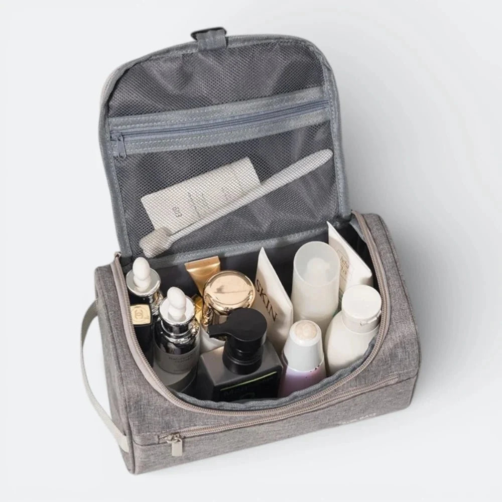 Grande Trousse de Toilette de Voyage Bleu Ardoise - | AïtaVia
