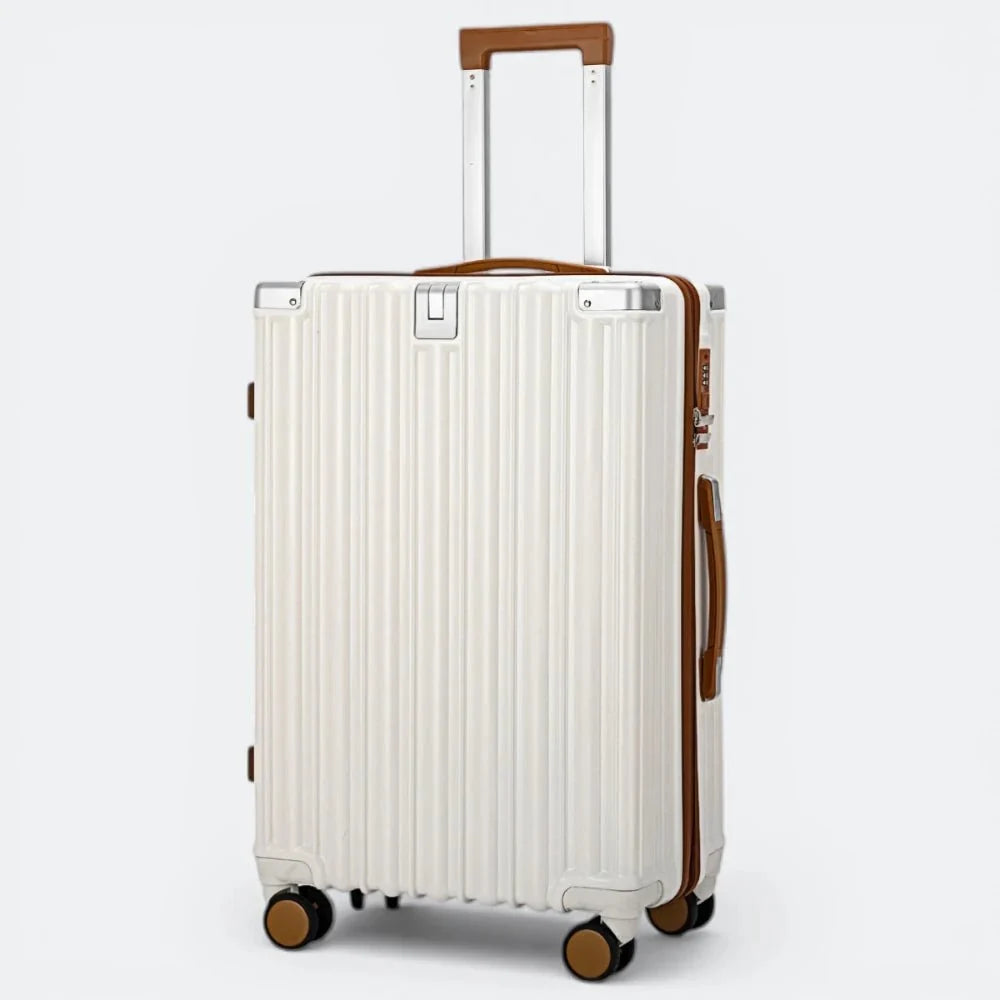 Grande Valise Solide Blanc Ivoire - | AïtaVia