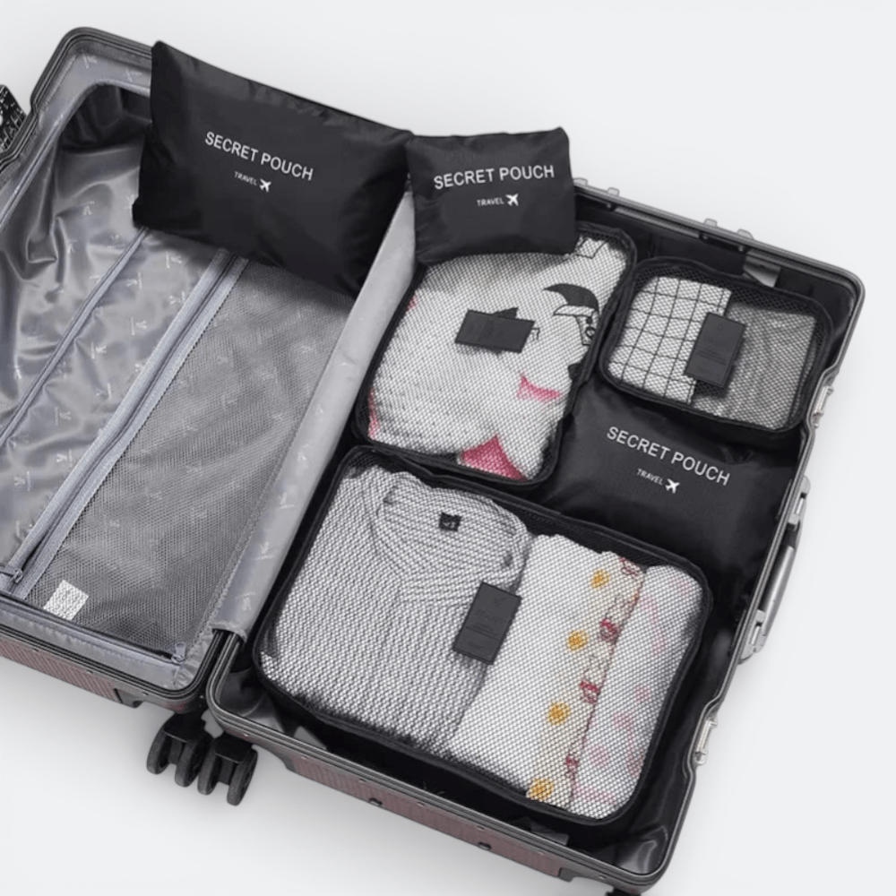 Kit Organisateur Valise Noir Charbon - | AïtaVia
