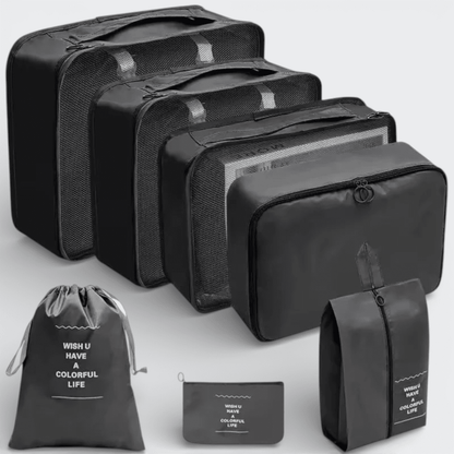 Lot Organisateur Bagages Noir Charbon - | AïtaVia