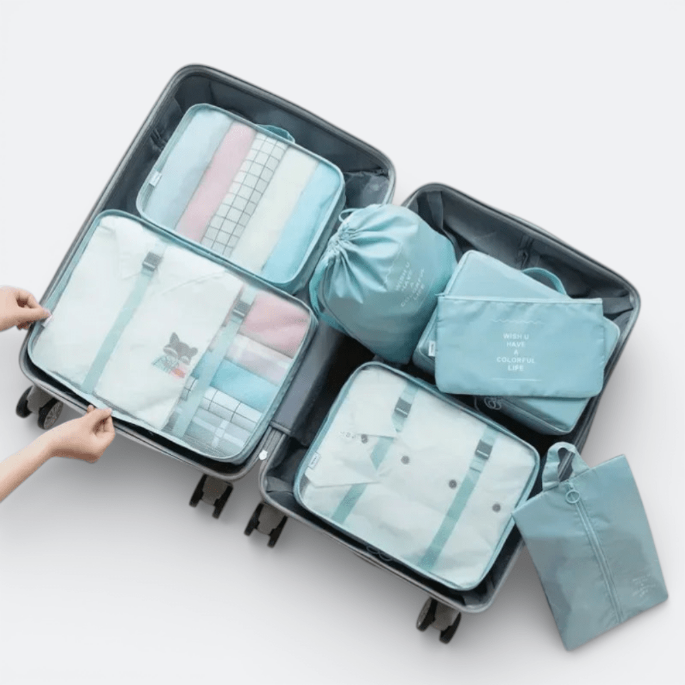 Lot Organisateur Bagages Vert Lagon - | AïtaVia