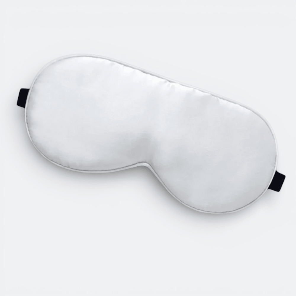 Masque de Sommeil en Soie Gris Clair - | AïtaVia