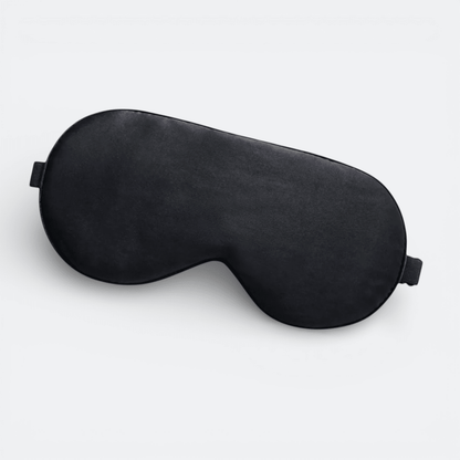 Masque de Sommeil en Soie Noir Charbon - | AïtaVia