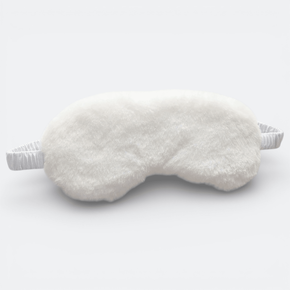 Masque de Sommeil Peluche Blanc Ivoire - | AïtaVia