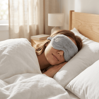 Masque de Sommeil Peluche Rose Pastel - | AïtaVia