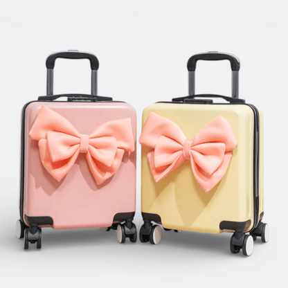Mini Valise à Roulettes Blanc Bleuté - | AïtaVia