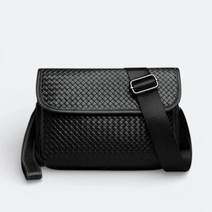 Petit Sac Bandoulière en Cuir Homme Noir - | AïtaVia