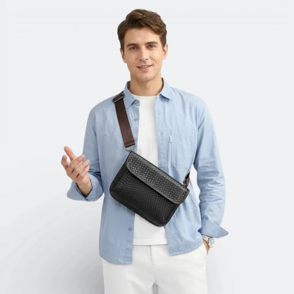 Petit Sac Bandoulière en Cuir Homme
