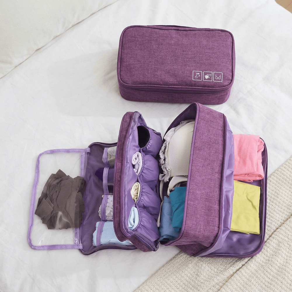 Pochette Sous Vêtement Voyage Bleu Azur - | AïtaVia