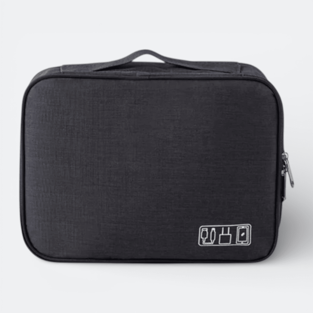 Pochette Voyage pour Cable Chargeur Noir Charbon - | AïtaVia
