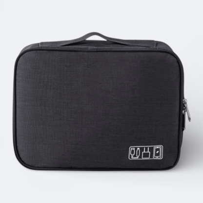 Pochette Voyage pour Cable Chargeur Noir Charbon - | AïtaVia