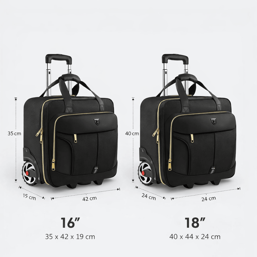 Porte Document Roulant Zip Doré - | AïtaVia
