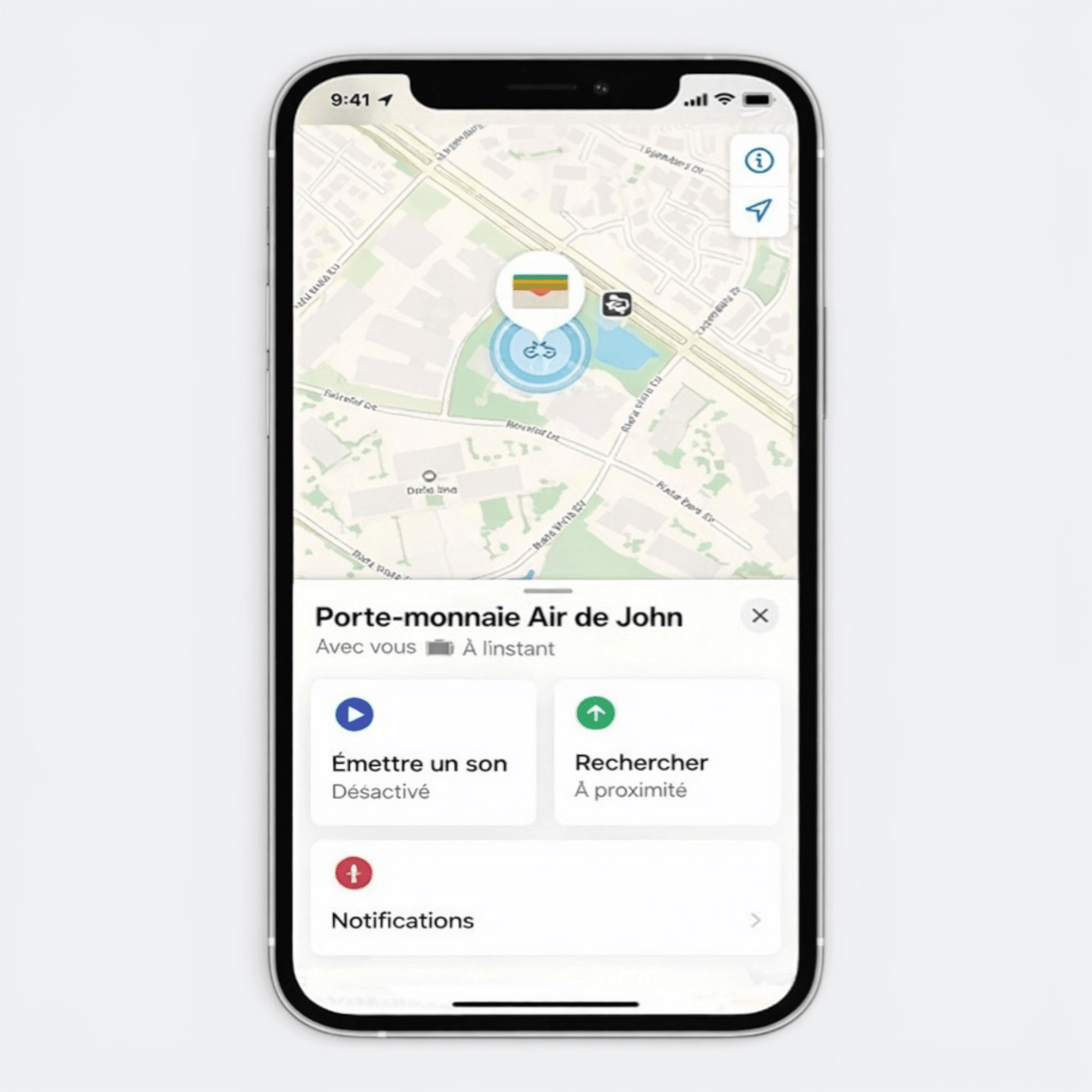 Protège Carte Sans Contact et Localisation Gris Clair - | AïtaVia