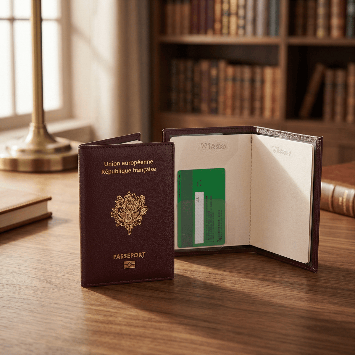 Protège Passeport Français Bleu Cobalt - | AïtaVia