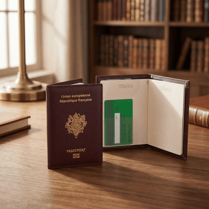 Protège Passeport Français Bleu Cobalt - | AïtaVia