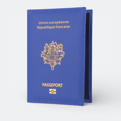 Protège Passeport Français Bleu Cobalt - | AïtaVia