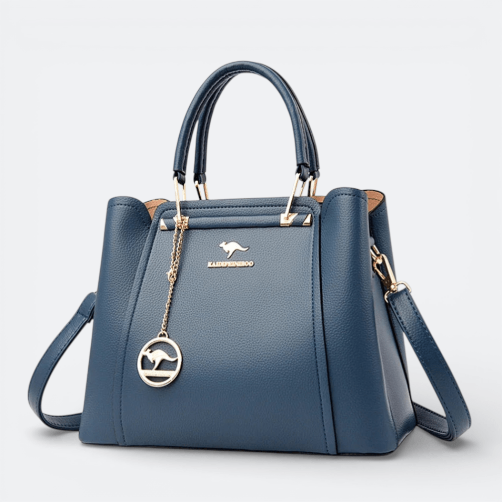 Sac à Bandoulière en Cuir Femme Bleu Ardoise - | AïtaVia