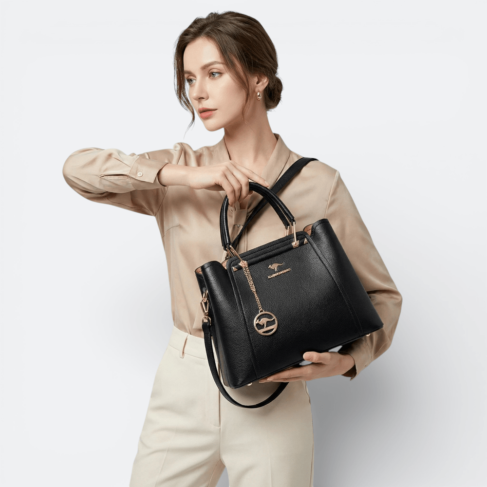 Sac à Bandoulière en Cuir Femme Bleu Ardoise - | AïtaVia