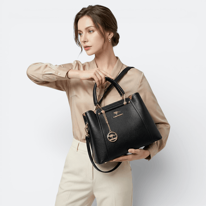 Sac à Bandoulière en Cuir Femme Bleu Ardoise - | AïtaVia