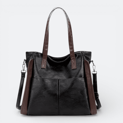 Sac à Bandoulière en Cuir Souple Bordeaux Foncé - | AïtaVia
