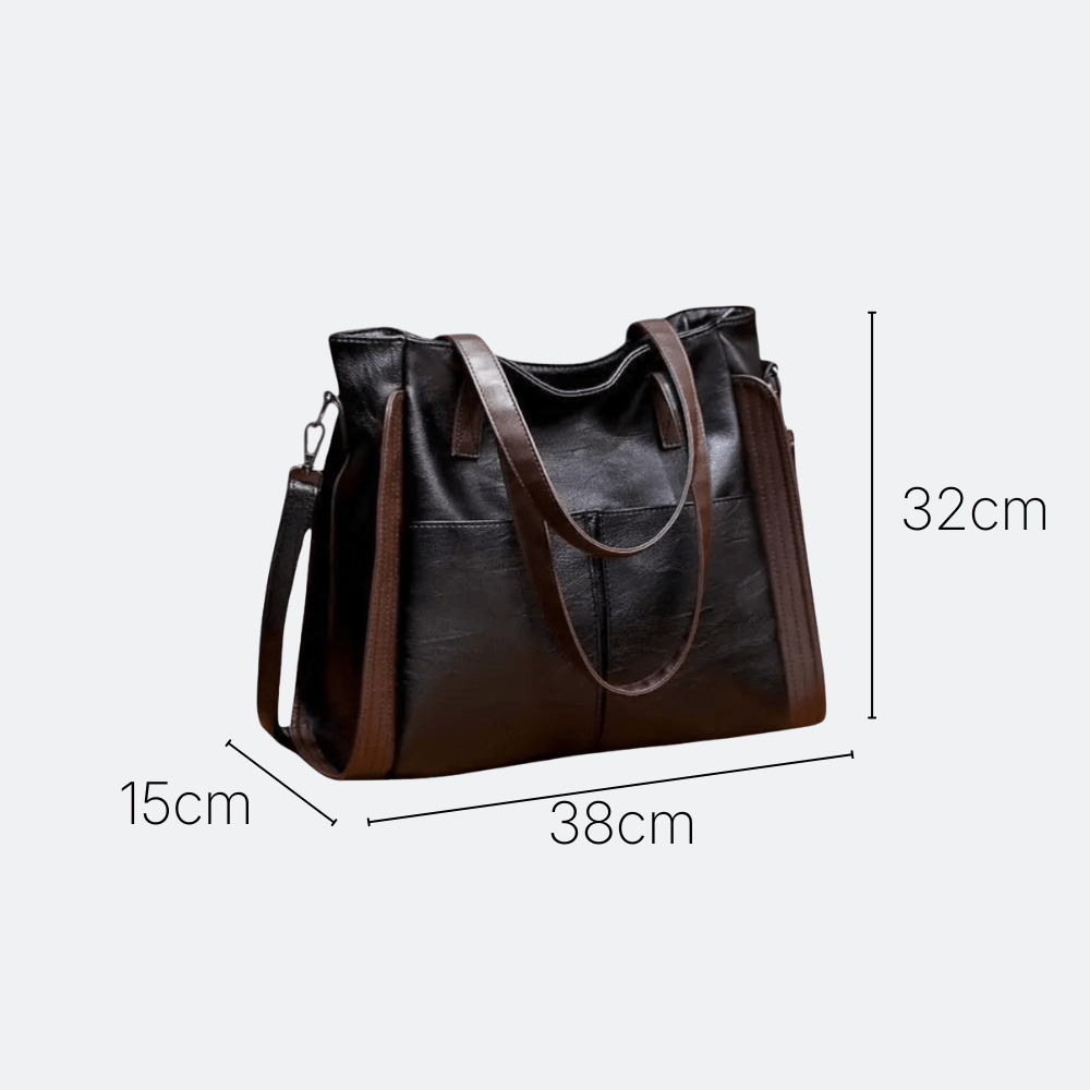 Sac à Bandoulière en Cuir Souple Bordeaux Foncé - | AïtaVia