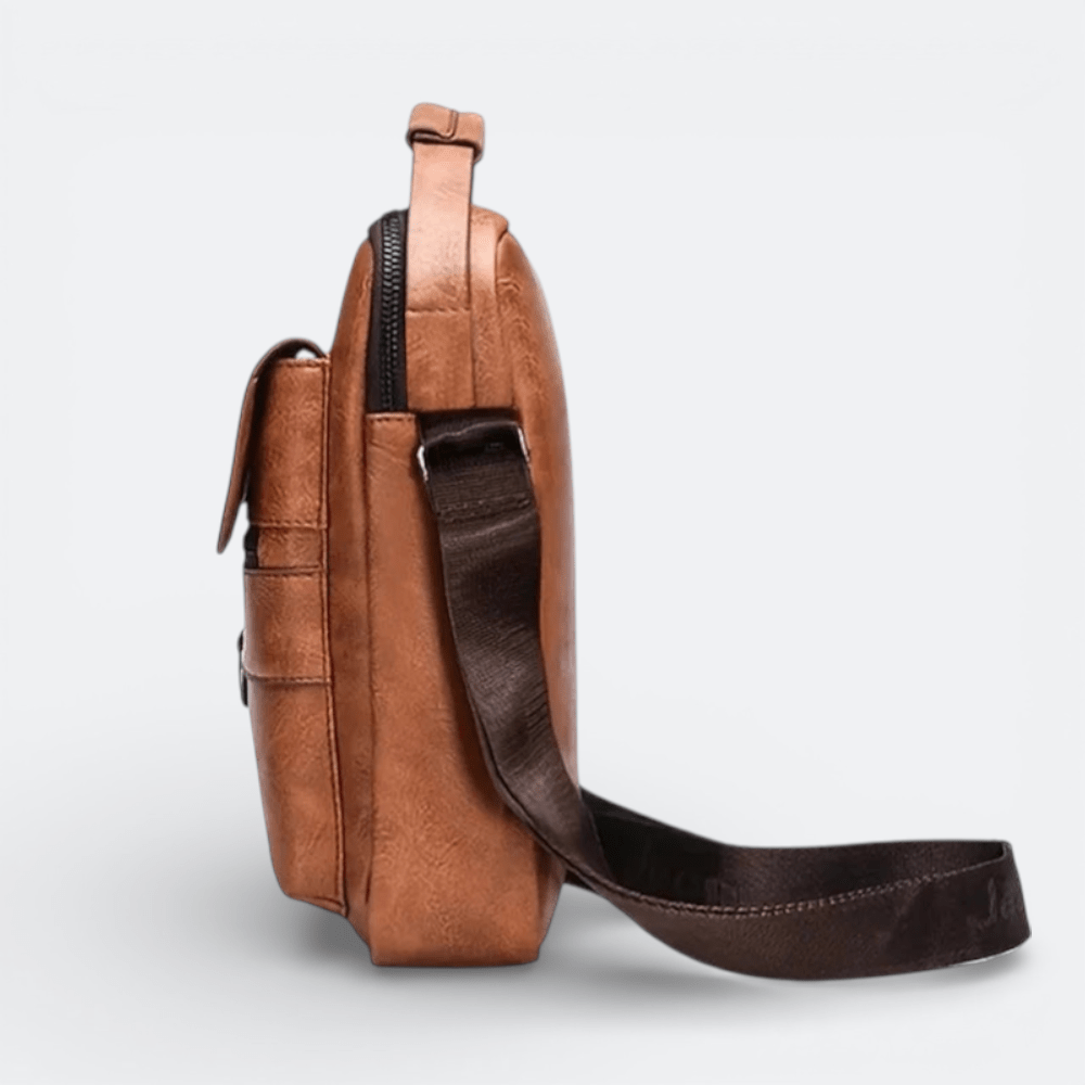 Sac à Bandoulière Homme Vintage Noir Charbon - | AïtaVia