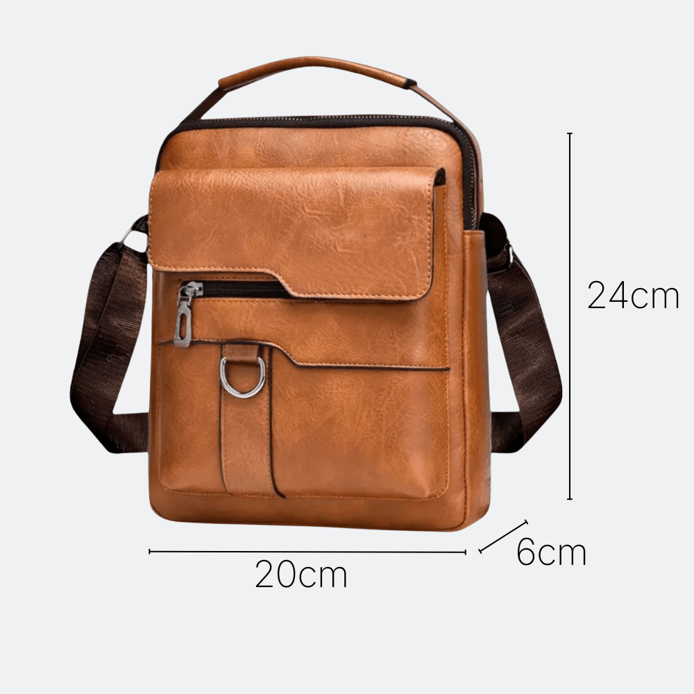 Sac à Bandoulière Homme Vintage Noir Charbon - | AïtaVia