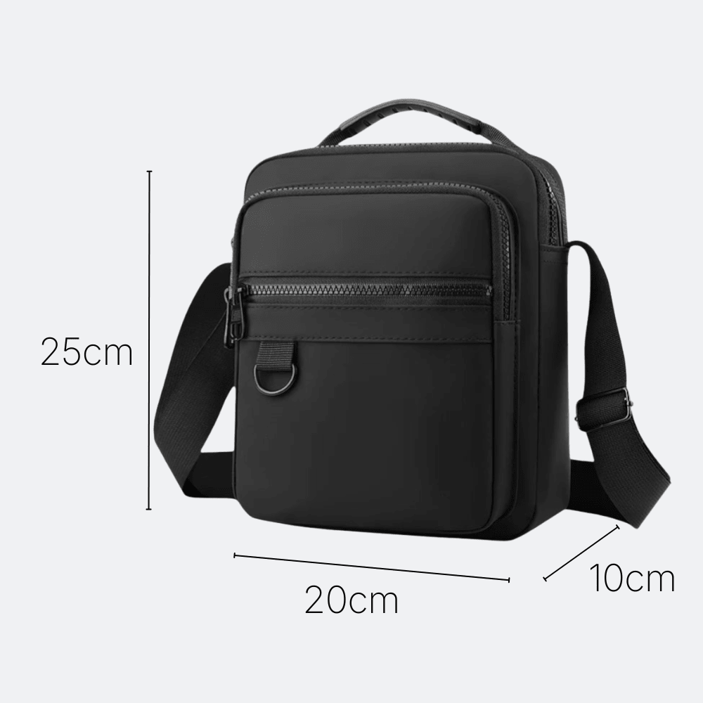 Sac à Bandoulière Noir Homme Noir Charbon - | AïtaVia